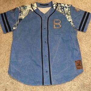 BENGI JEANS CO .DENIM BASEBALL JERSEY